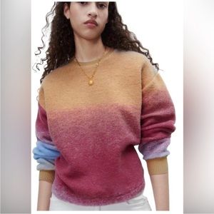 Zara Tie Dye Wool Blend Pullover